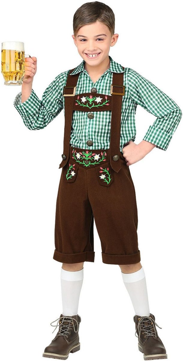 Boeren Tirol & Oktoberfest Kostuum | Jong Geleerd Bierfeest | Jongen | Maat 104 | Bierfeest | Verkleedkleding